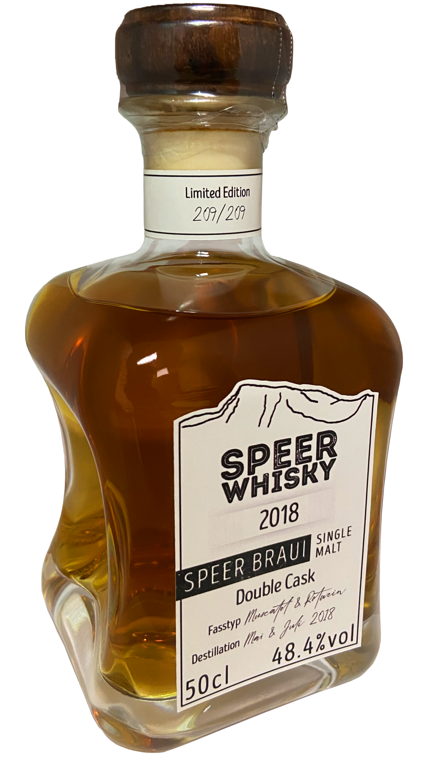 Speer-Whisky Double Cask 2018, 50-cl-Flasche, 48.4 % Vol.