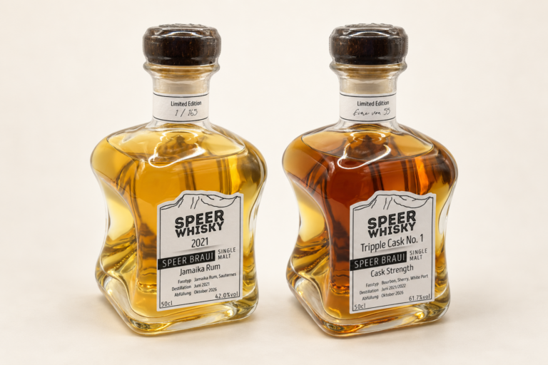 Zwei neue Speer-Whiskys abgefüllt