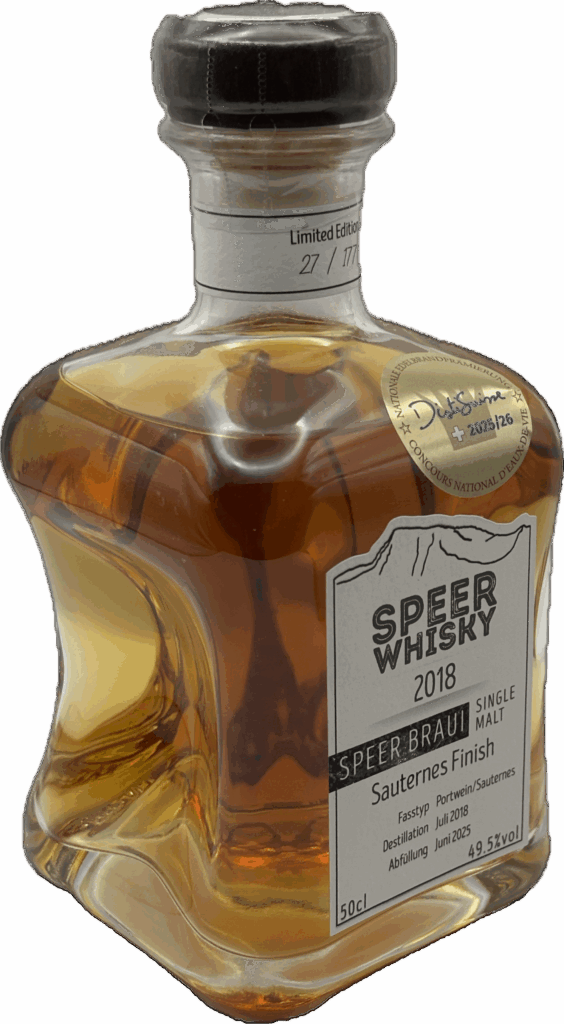 Speer-Whisky Sauternes Finish 2018 – 50-cl-Flasche, 49.5 % Vol.